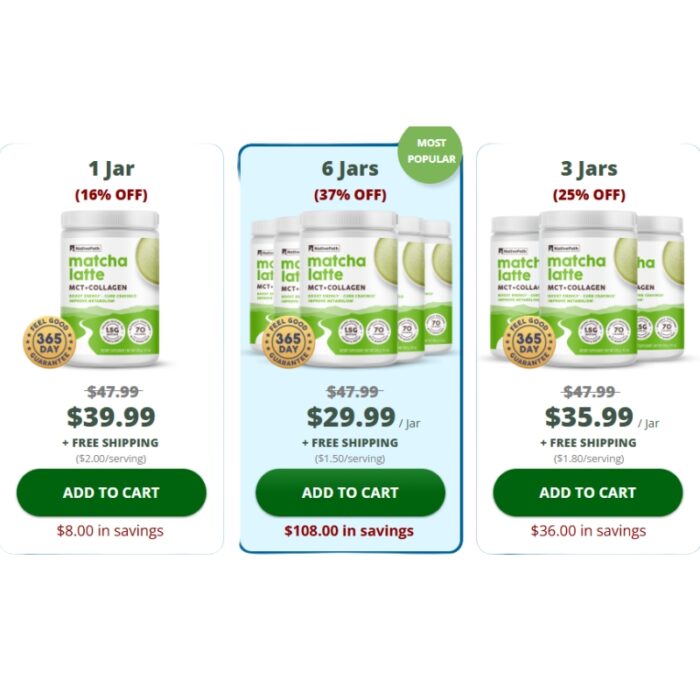 NativePath Matcha Collagen Latte - Image 2